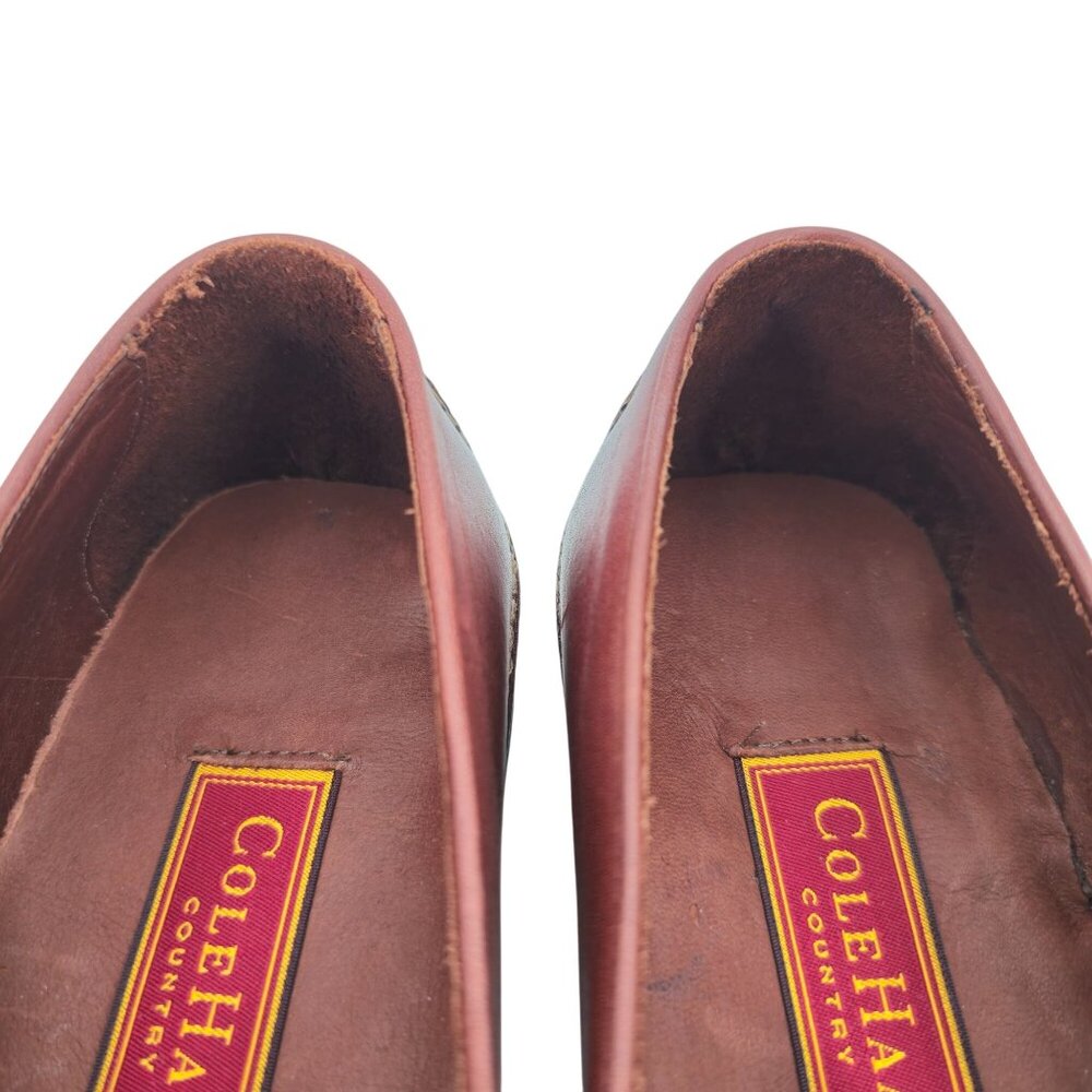 Vintage NEW Cole Haan Country Dress Shoes Womens 8B Brown Leather Slip-on Loafer - Picture 11 of 15